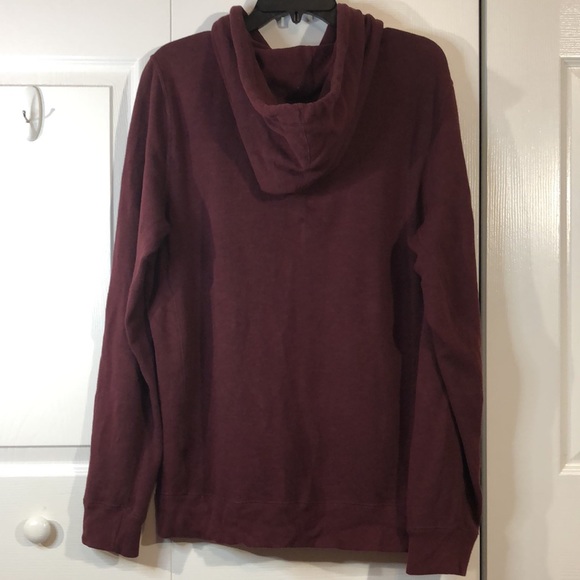 Abercrombie Spell Out Burgundy Zip Up Hoodie M - Picture 5 of 11